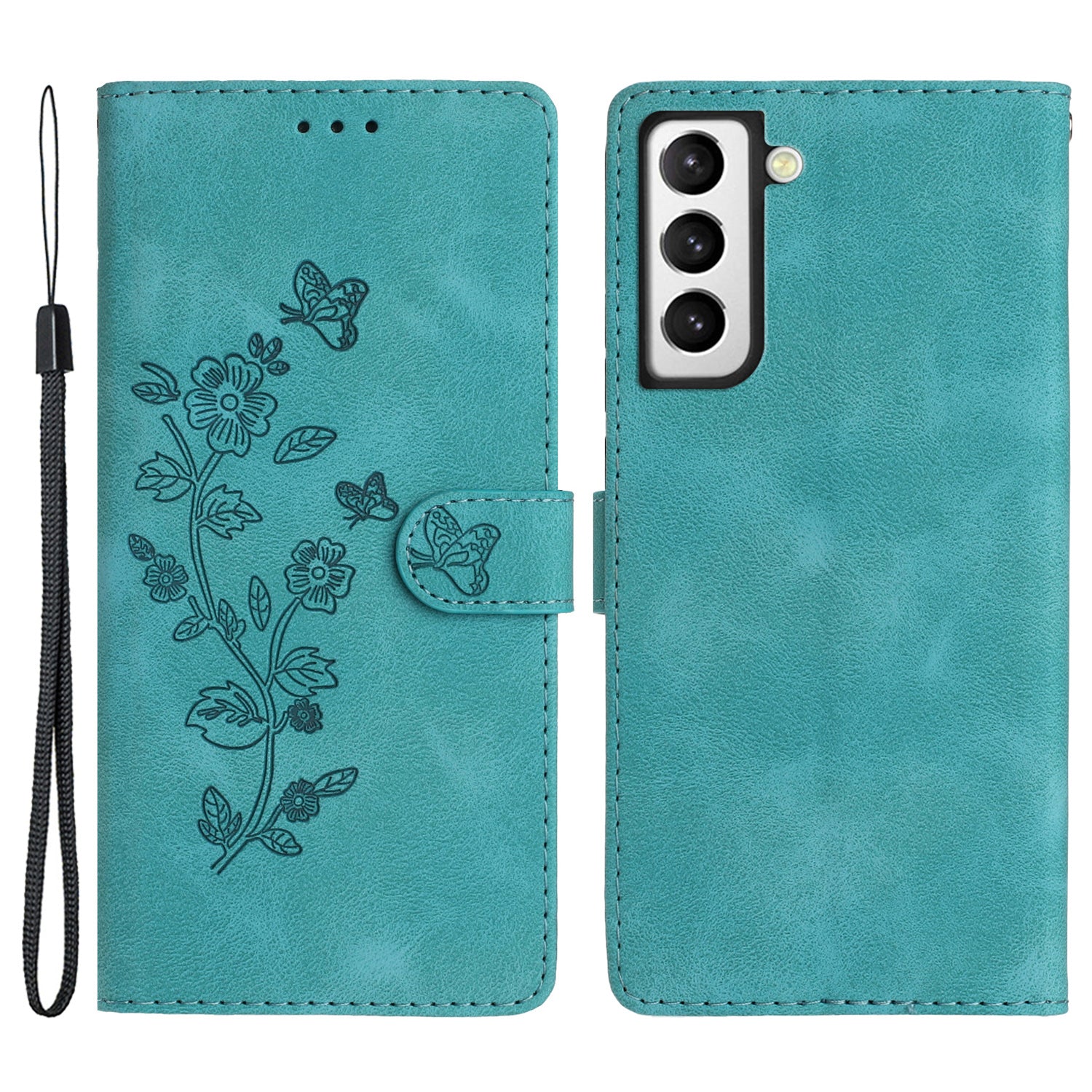For Samsung Galaxy S22 5G Leather Flower Imprinted Phone Case Shockproof Wallet Stand Cover For Samsung Galaxy S22 5G Leather Flower Imprinted Phone Case Shockproof Wallet Stand Cover